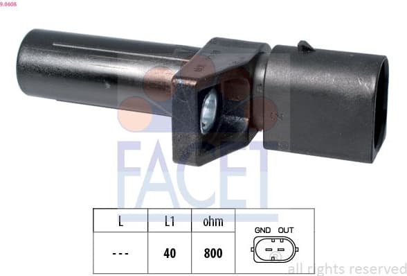 Sensor, crankshaft pulse Made in Italy - OE Equivalent 9.0608