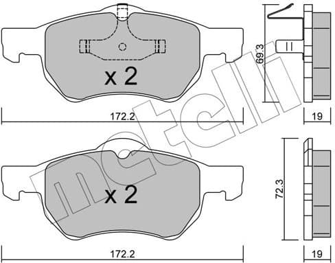 Brake Pad Set, disc brake 22-0523-0