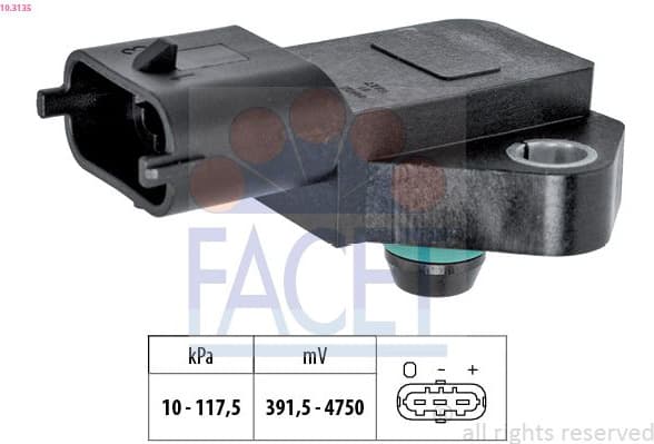 Air Pressure Sensor, altitude adaption Made in Italy - OE Equivalent 10.3135