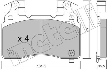 Brake Pad Set, disc brake 22-1179-0