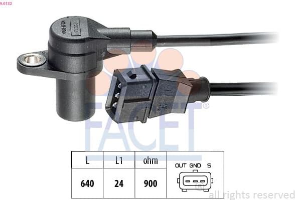 Sensor, camshaft position Made in Italy - OE Equivalent 9.0132