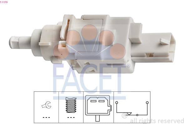 Stop Light Switch Made in Italy - OE Equivalent 7.1179