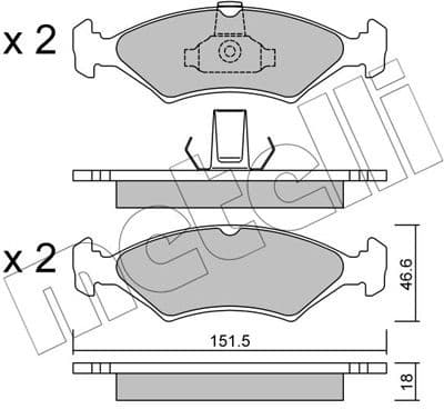 Brake Pad Set, disc brake 22-0093-0
