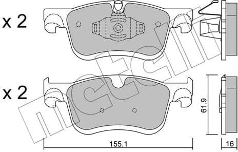 Brake Pad Set, disc brake 22-1349-0