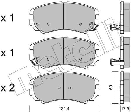 Brake Pad Set, disc brake 22-0503-0