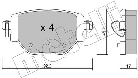 Brake Pad Set, disc brake 22-1246-0