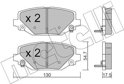 Brake Pad Set, disc brake 22-0947-0