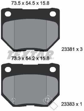 Brake Pad Set, disc brake 2338102