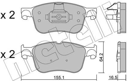 Brake Pad Set, disc brake 22-1205-1
