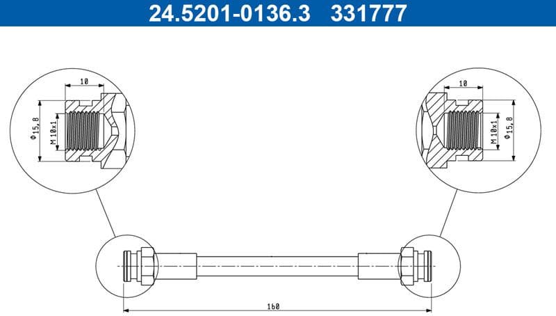Brake Hose 24.5201-0136.3