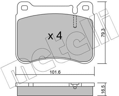 Brake Pad Set, disc brake 22-0668-0