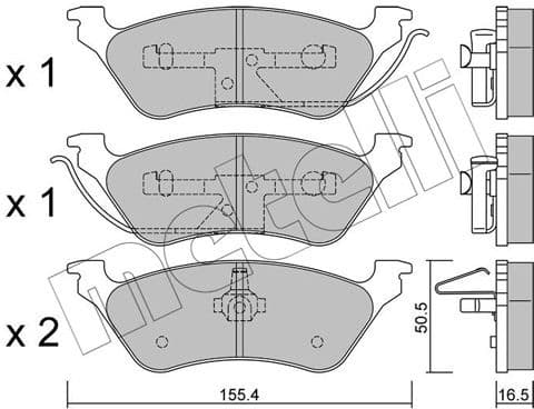 Brake Pad Set, disc brake 22-0625-0