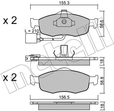 Brake Pad Set, disc brake 22-0146-1