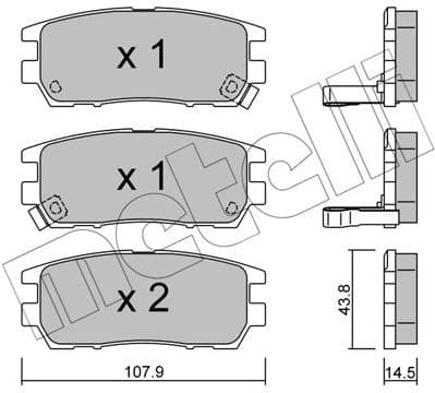 Brake Pad Set, disc brake 22-0151-0