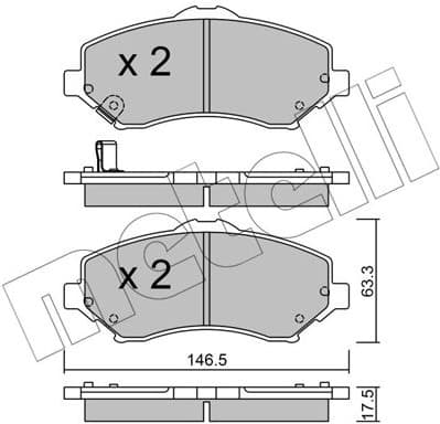 Brake Pad Set, disc brake 22-0862-0