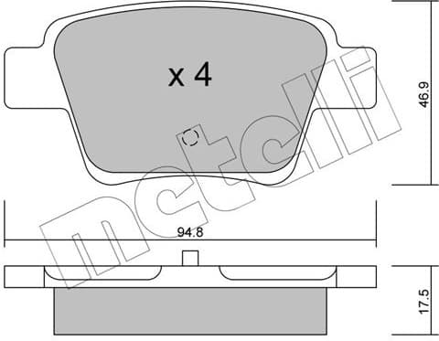 Brake Pad Set, disc brake 22-0639-0