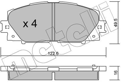 Brake Pad Set, disc brake 22-0745-1