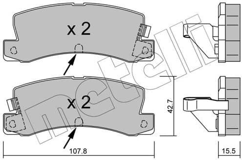 Brake Pad Set, disc brake 22-0161-2