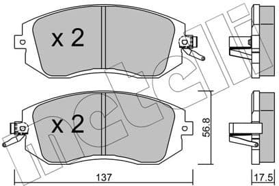 Brake Pad Set, disc brake 22-0500-1