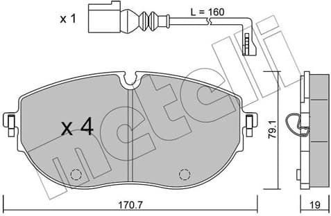 Brake Pad Set, disc brake 22-1322-0