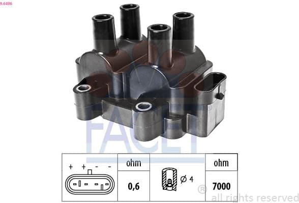 Ignition Coil OE Equivalent 9.6496