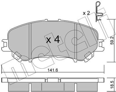 Brake Pad Set, disc brake 22-1010-0