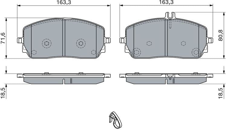 Brake Pad Set, disc brake 0 986 460 035