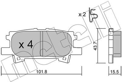 Brake Pad Set, disc brake 22-0619-0