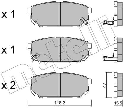 Brake Pad Set, disc brake 22-0516-0
