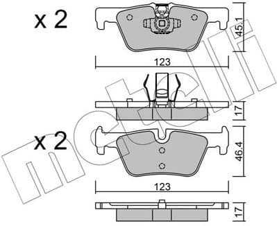 Brake Pad Set, disc brake 22-0962-0