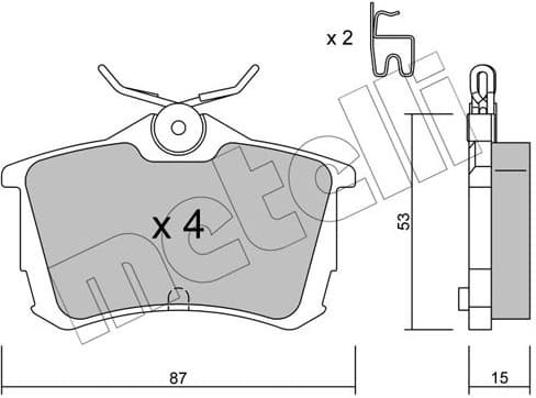 Brake Pad Set, disc brake 22-0465-0