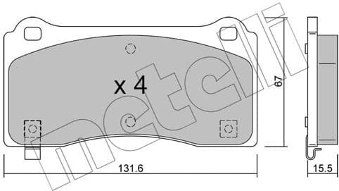 Brake Pad Set, disc brake 22-1277-0