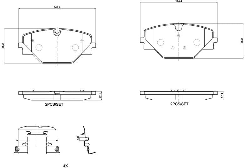 Brake Pad Set, disc brake PRIME LINE P 44 032