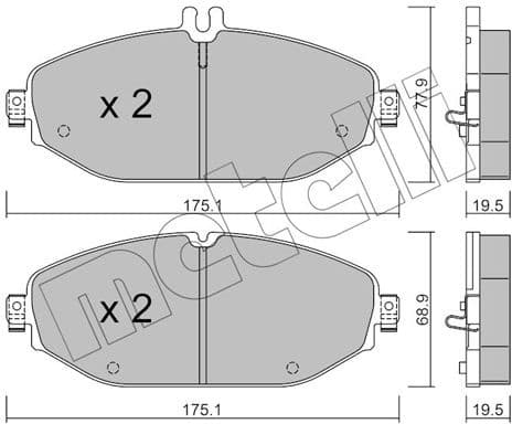 Brake Pad Set, disc brake 22-1132-0