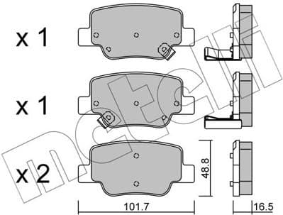 Brake Pad Set, disc brake 22-0880-0