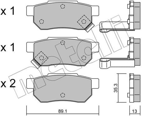 Brake Pad Set, disc brake 22-0170-1