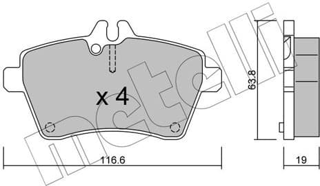 Brake Pad Set, disc brake 22-0646-0