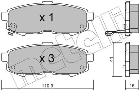 Brake Pad Set, disc brake 22-0735-0