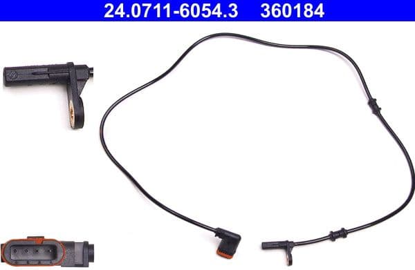 Sensor, wheel speed 24.0711-6054.3