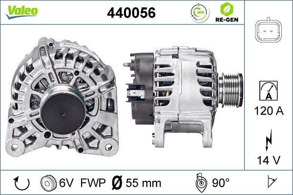 Alternator VALEO RE-GEN REMANUFACTURED 440056
