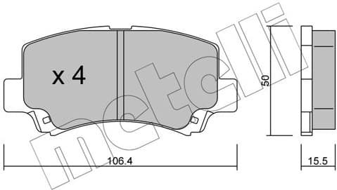 Brake Pad Set, disc brake 22-0419-0
