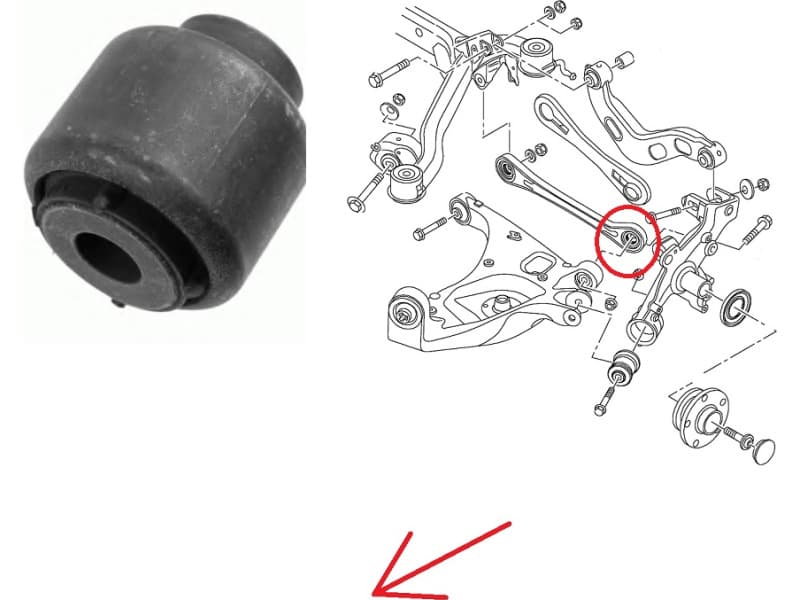 Silentblock rear axle 26621 01