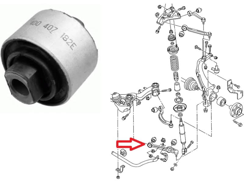 Silentblock front axle 14541 01