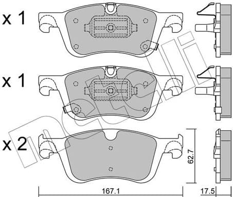 Brake Pad Set, disc brake 22-1365-0