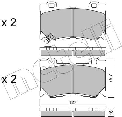 Brake Pad Set, disc brake 22-1029-0