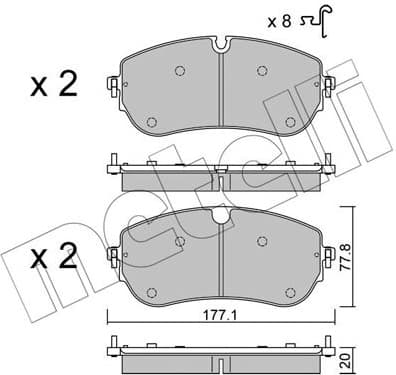 Brake Pad Set, disc brake 22-1342-0
