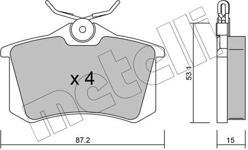 Brake Pad Set, disc brake 22-0100-0
