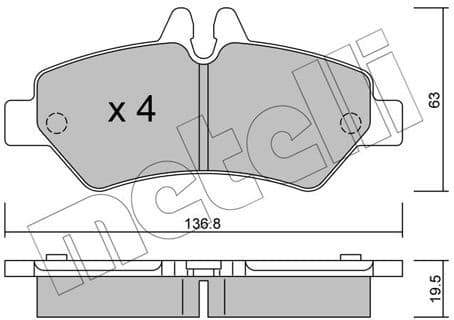 Brake Pad Set, disc brake 22-0672-0
