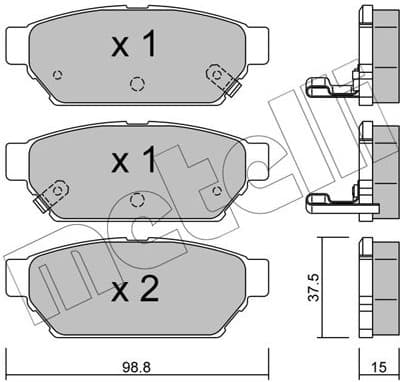 Brake Pad Set, disc brake 22-0396-0