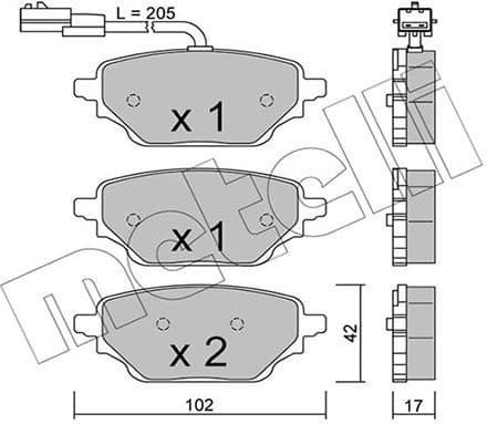 Brake Pad Set, disc brake 22-1352-1